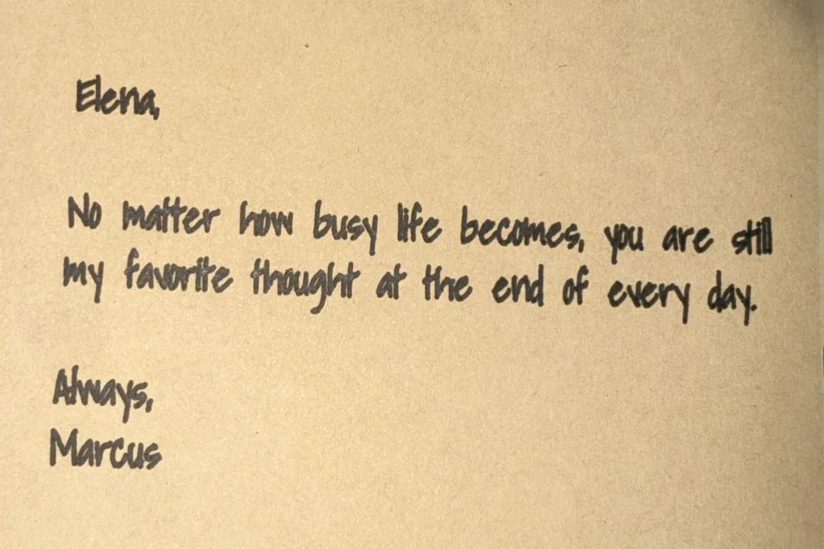 Friendly Hand handwriting sample