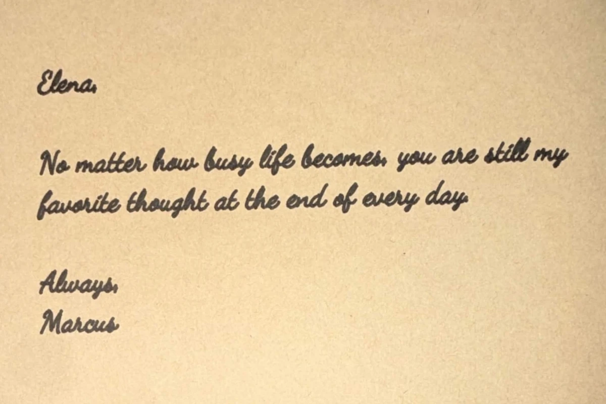 Modern Romance handwriting sample