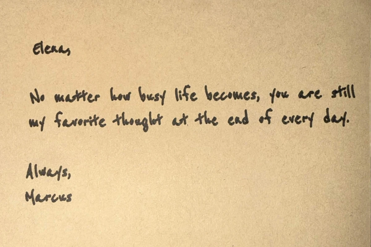 Quick Thought handwriting sample