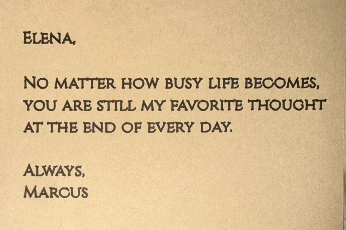 Timeless Formal handwriting sample