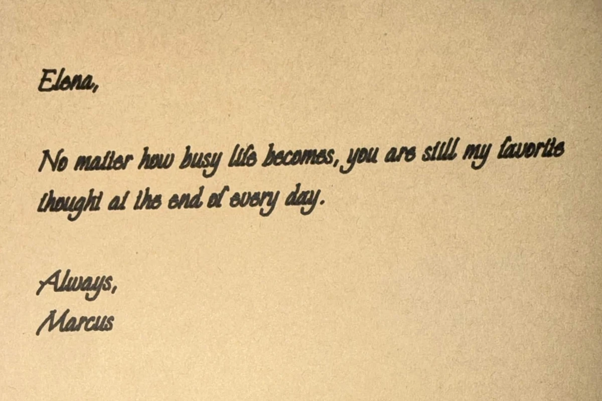 Vintage Quill handwriting sample