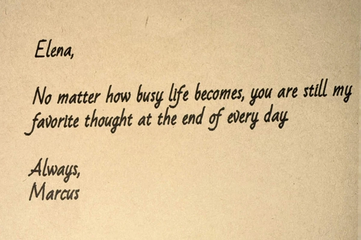 Warm Whisper handwriting sample